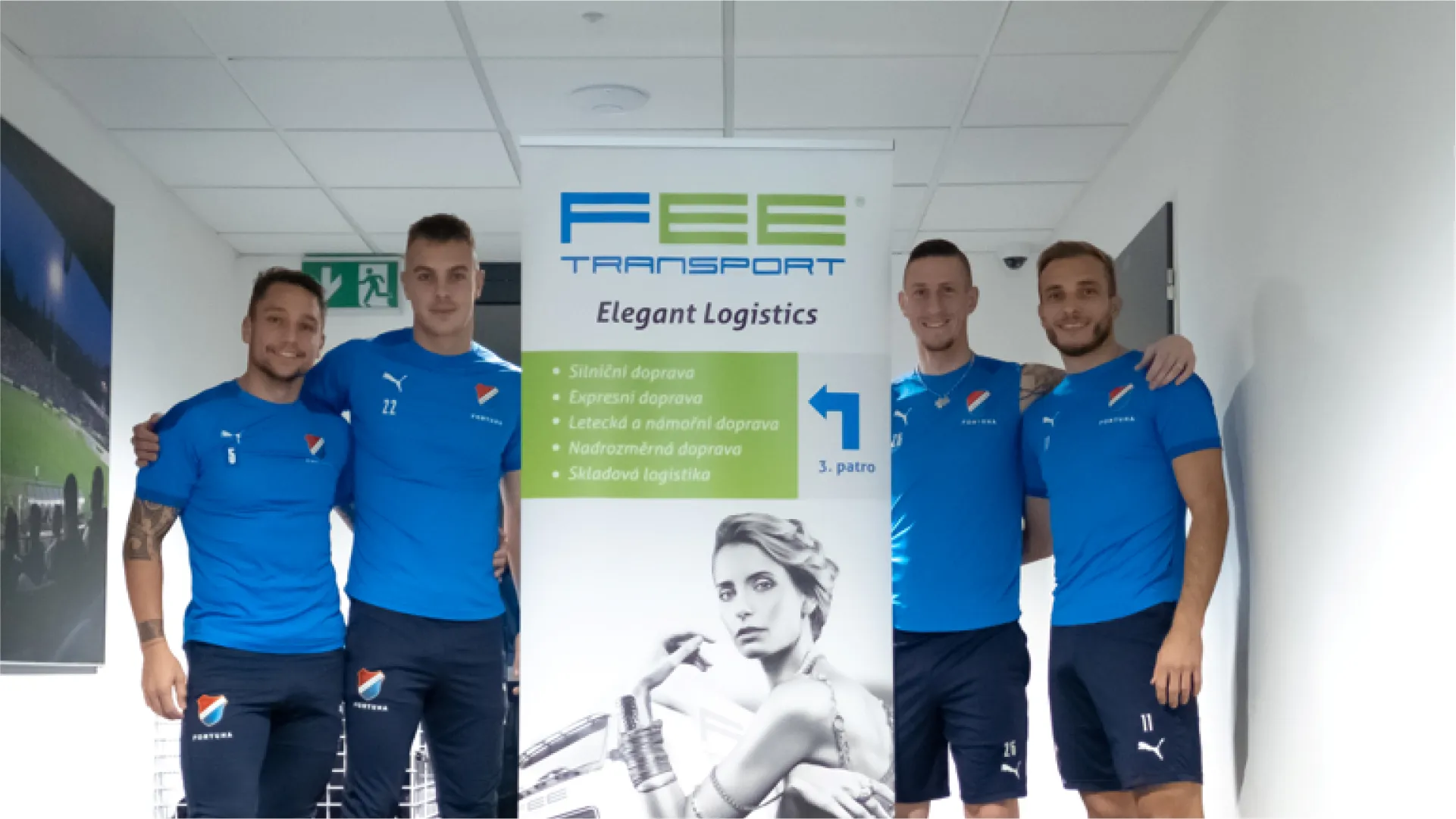 hráči baníku ostrava -fee transport sponzor